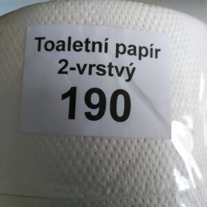 Toaletní papír JUMBO 2-vrstvý 190 bílý (100%celulóza) - 6 rolí