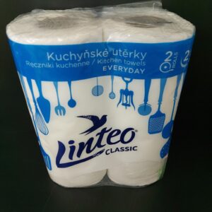 Utěrky kuchyňské papírové bílé v roli 2-vrstvé 100% celulóza